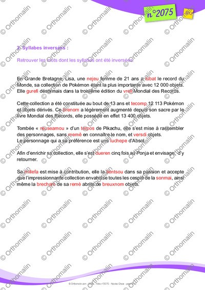 Page 5 de la fiche