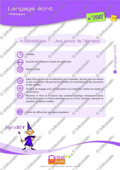 Page 1 de la fiche