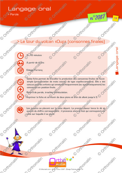 Page 1 de la fiche