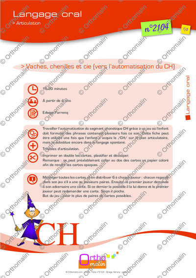 Page 1 de la fiche