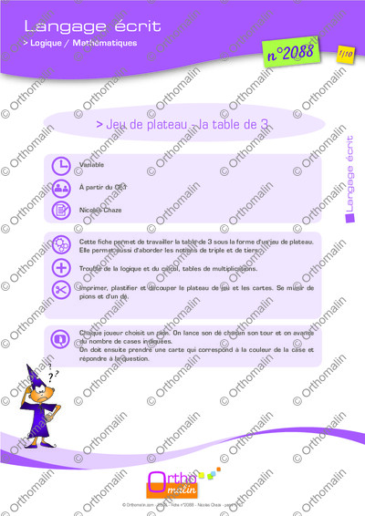 Page 1 de la fiche