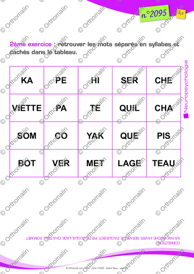 Page 3 de la fiche