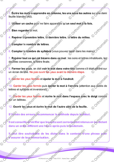 Page 3 de la fiche