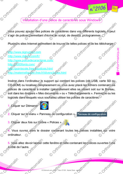 Page 2 de la fiche