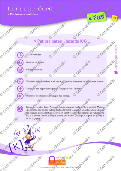 Page 1 de la fiche