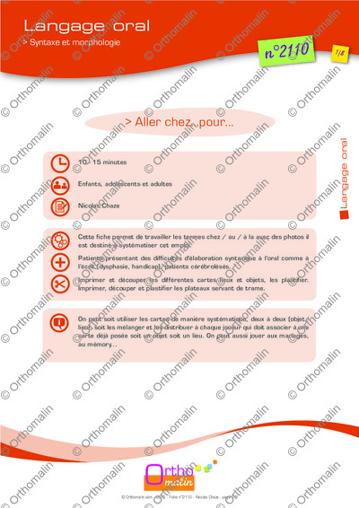 Page 1 de la fiche