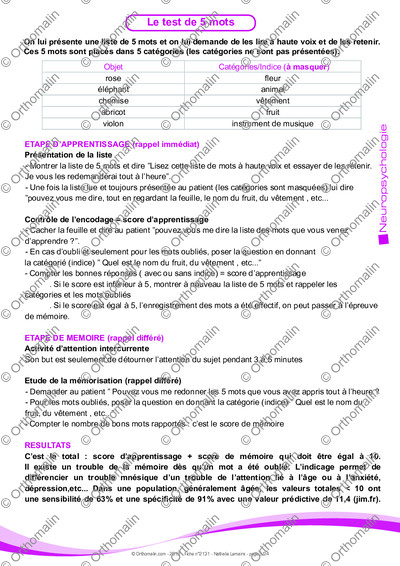 Page 5 de la fiche