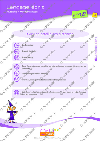 Page 1 de la fiche