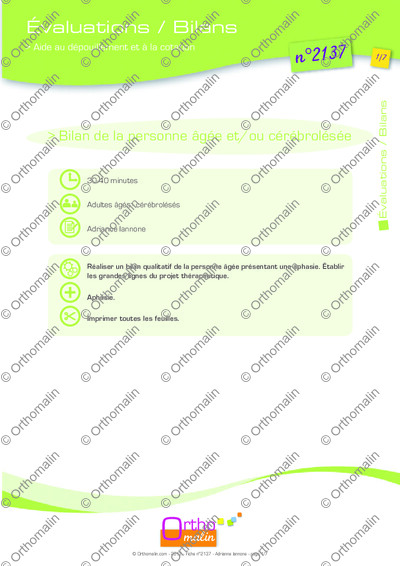Page 1 de la fiche