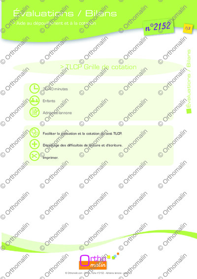 Page 1 de la fiche