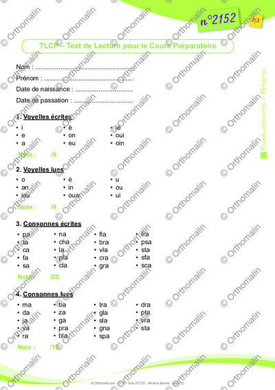 Page 2 de la fiche