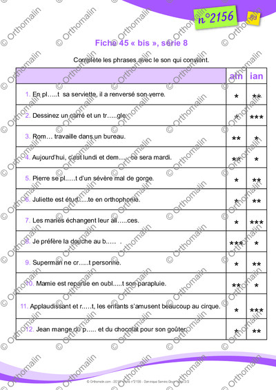 Page 2 de la fiche