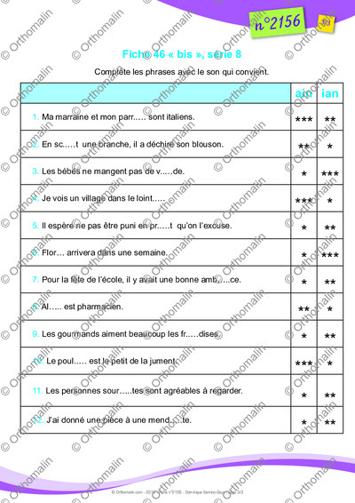 Page 3 de la fiche