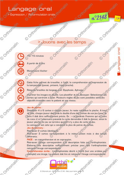 Page 1 de la fiche
