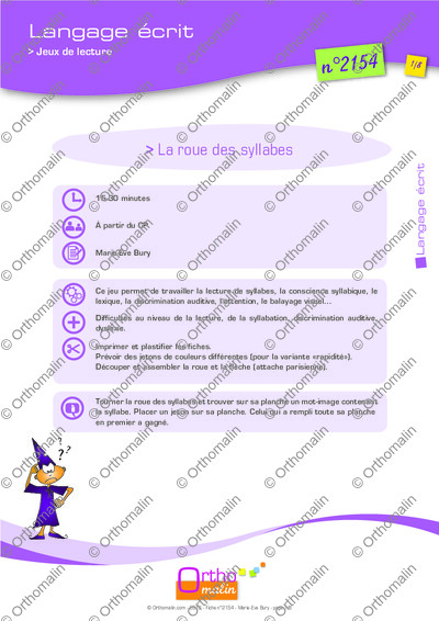 Page 1 de la fiche