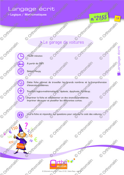 Page 1 de la fiche