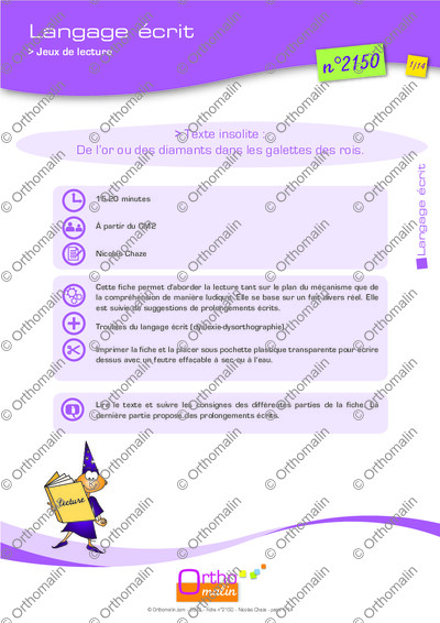 Page 1 de la fiche
