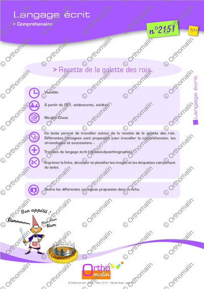 Page 1 de la fiche