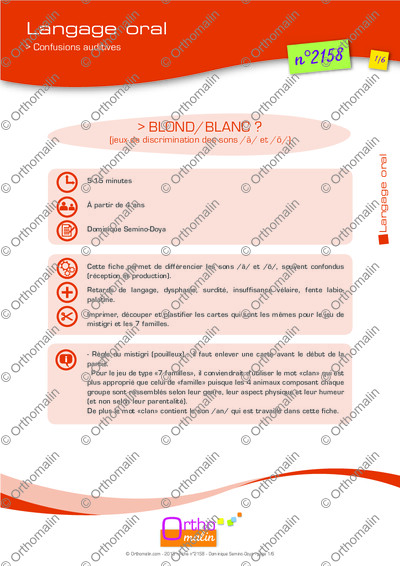 Page 1 de la fiche