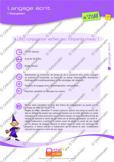 Page 1 de la fiche