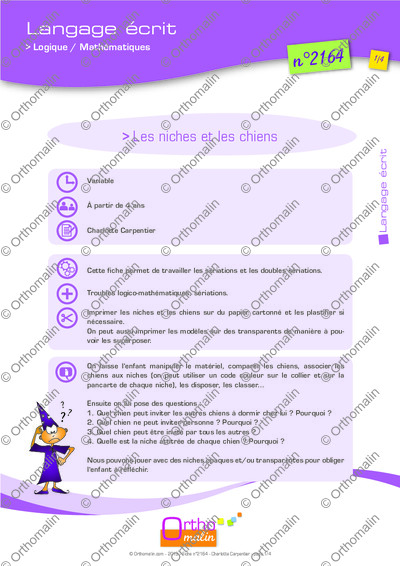 Page 1 de la fiche