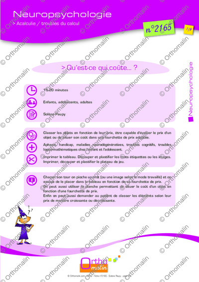 Page 1 de la fiche
