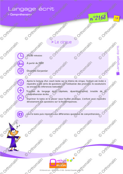 Page 1 de la fiche