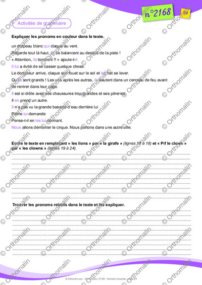 Page 3 de la fiche
