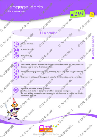 Page 1 de la fiche