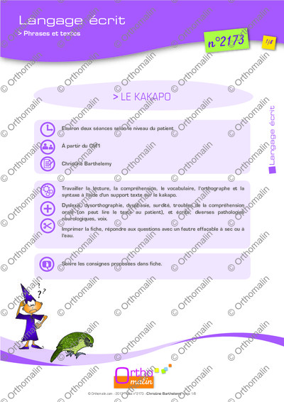 Page 1 de la fiche
