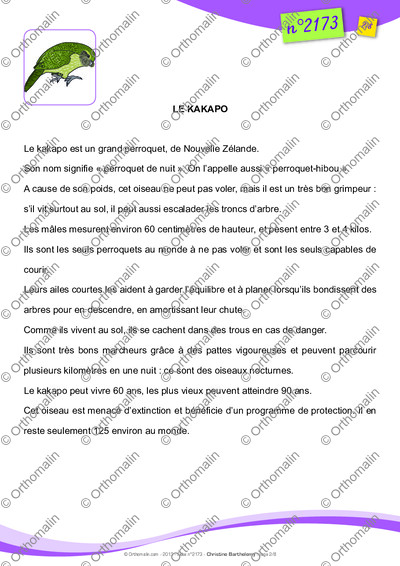 Page 2 de la fiche