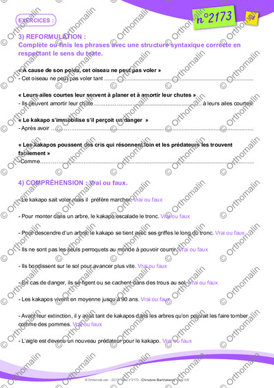 Page 5 de la fiche