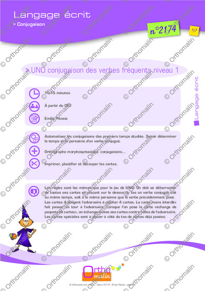 Page 1 de la fiche