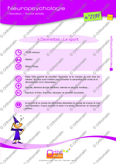 Page 1 de la fiche
