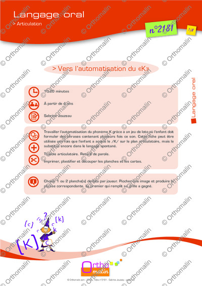 Page 1 de la fiche