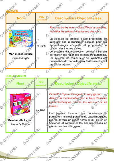 Page 5 de la fiche