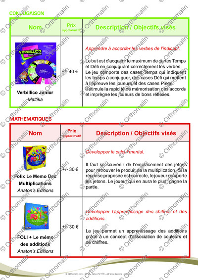 Page 7 de la fiche