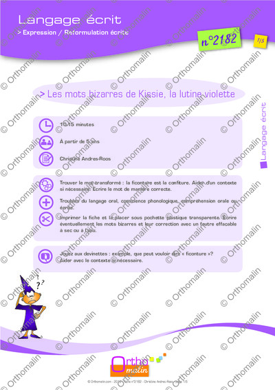 Page 1 de la fiche