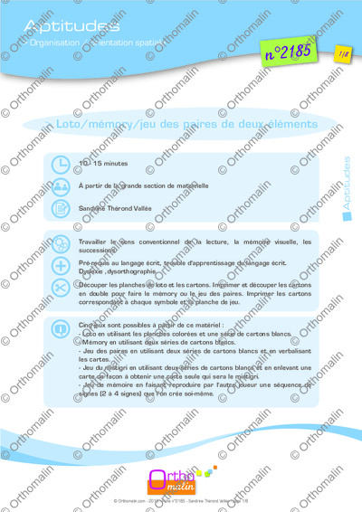 Page 1 de la fiche