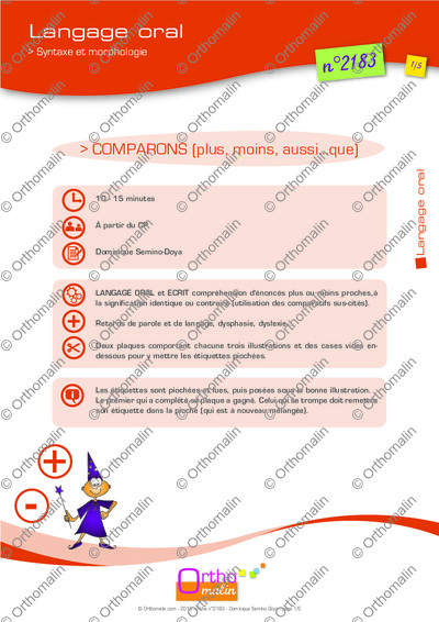 Page 1 de la fiche