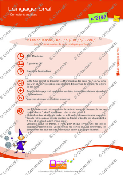Page 1 de la fiche