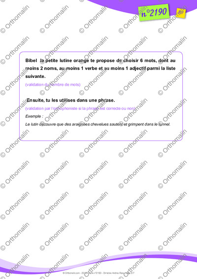Page 2 de la fiche