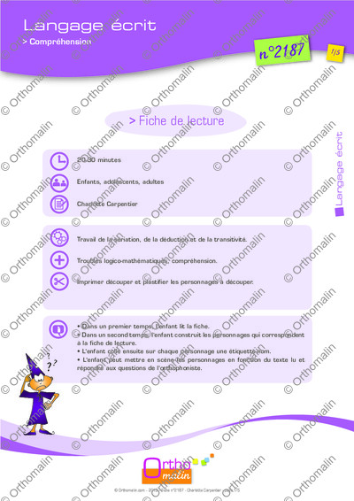 Page 1 de la fiche