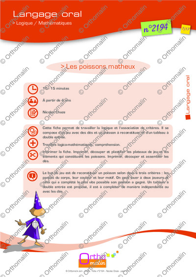 Page 1 de la fiche