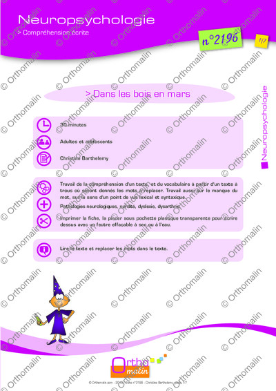 Page 1 de la fiche