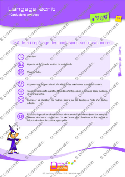 Page 1 de la fiche