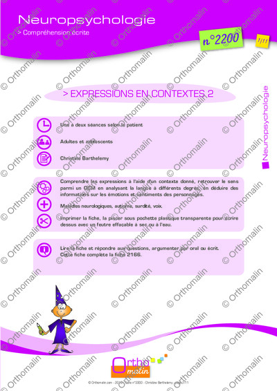 Page 1 de la fiche