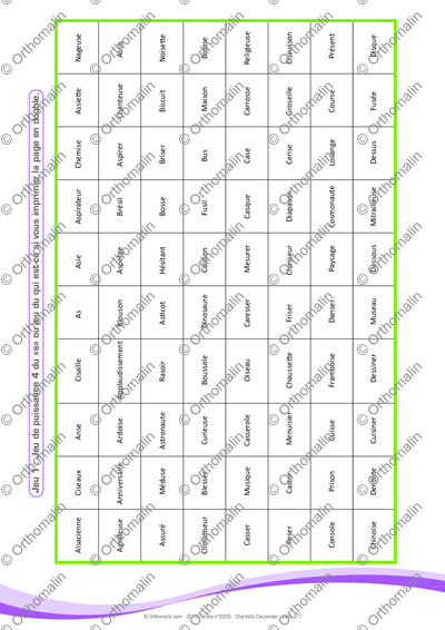 Page 2 de la fiche