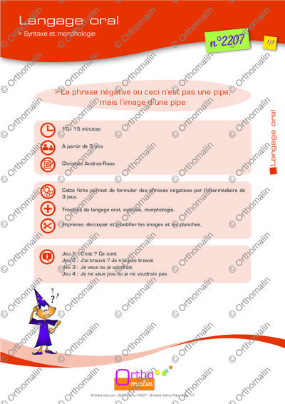 Page 1 de la fiche