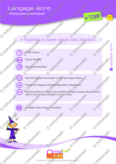 Page 1 de la fiche